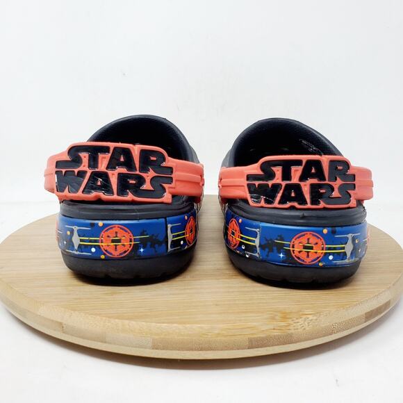 CROCS Star Wars Shoes Kids 12 Imperial Darth Vadar Black Girls Boys Clog Sandal - Picture 8 of 12